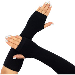 RĘKAWICZKI gładkie bez palców MITENKI długie