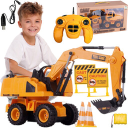 Koparka Zdalnie Sterowana Na Kołach Ruchoma Sterowana Łyżka