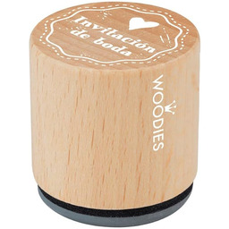 Pieczęć z drewna i gumy Zaproszenie ślubne diam.