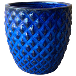 Donica szkliwiona Blue Porto L 34 cm