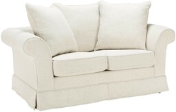 HELENA - jasnobeżowa sofa dwuosobowa w stylu wiejskim