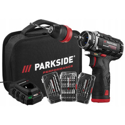 Parkside Performance wiertarko-wkrętarka 12V Aku Ładowarka Akcesoria