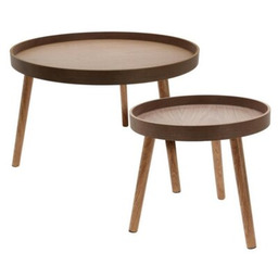 H&S DECORATION Zestaw stolików kawowych KR8200310 Orzech (2