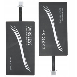 2 Szt.adapter Qi Odbiornik Ładowania Indukcyjnego Usb C