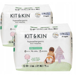 Zestaw 2x Pieluszki Dla Dzieci hipoalergiczne Kit&Kin, Rozmiar