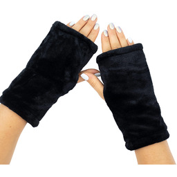 RĘKAWICZKI CIEPŁE DAMSKIE bez palców pluszowe ZIMOWE MITENKI