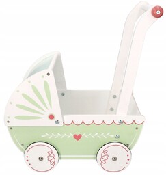 Zabawki Dla Dzieci 18M+ Drewniany Wózek Dla Lalek