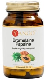 YANGO Bromelaina + Papaina, 90 kaps.