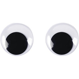 Rayher Plastikowe ruchome oczy, ø 30 mm, worek
