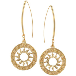 Kolczyki z greckim słońcem z kolekcji Helios (P23/LAT/58AU)