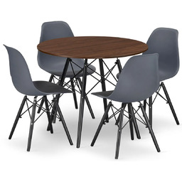 Elior Stół 80 Cm Jesion Z 4 Krzesłami