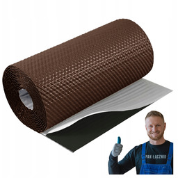 Taśma Kominowa Dekarska Aluminiowa 3D 290mm RAL8017 Brązowa