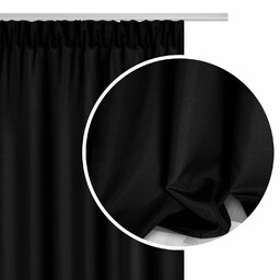 Spod Igły I Nitki Zasłona gotowa 140x300 czarna