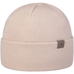 Czapka z Mankietem Fine Merino by Lierys, biały,