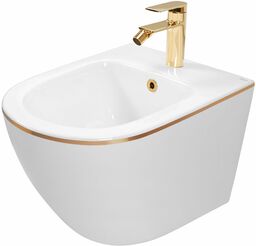 Rea Bidet podwieszany Rea Carlo Mini White Gold