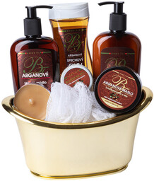 Vivaco Zestaw prezentowy kosmetyków ARGAN, złota wanienka