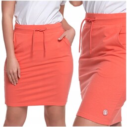 Ołówkowa SPÓDNICA Damska Spódniczka Dresowa z Kieszeniami Wiązana