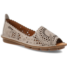 Ravini Szare Baleriny Modne Wsuwane Obuwie Damskie