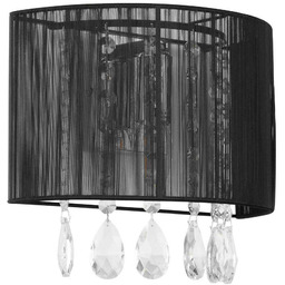 Abażurowa LAMPA ścienna ESSENCE A.9262/1 BK Italux glamour