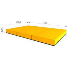 materac Kometa 150x100x10 trzyczęściowy żółty