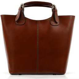 Piękna stylowa duża damska shopperbag skórzana