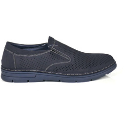 MOKASYNY MĘSKIE PÓŁBUTY WSUWANE HAVER B137H-3 NAVY GRANATOWE,