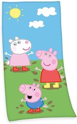 Herding Peppa Pig chusta welurowa, bawełna, wielokolorowa, 75