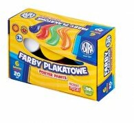 Farby plakatowe 6 kolorów 20ml ASTRA STANDARD BOX