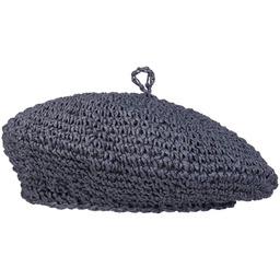 Beret Baskijski z Papierowej Słomki by McBURN, ciemnoniebieski,