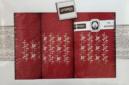 Komplet ręczników 3-częściowy w kwiatki KRZC3-61