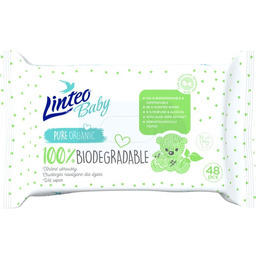 Linteo Baby 100% Biodegradable delikatne nawilżane chusteczki