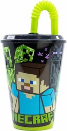 Stor Minecraft kubek wielokrotnego użytku z pokrywką