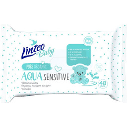 Linteo Baby Aqua Sensitive delikatne nawilżane chusteczki