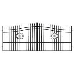 Brama dwuskrzydłowa Radek czarna 400 x 140 -