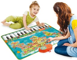 Interaktywna Mata Edukacyjna Pianinko Zwierzątka Mapa 90 x