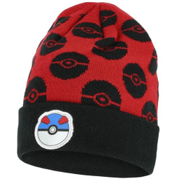 Fashion Uk Czerwona Czapka Beanie Pokéball Z Napism