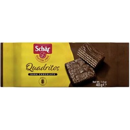 WAFELKI BEZGLUTENOWE O SMAKU KAKAOWYM W GORZKIEJ CZEKOLADZIE