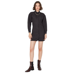 TRENDYOL CZARNA SUKIENKA PROSTA DŁUGI RĘKAW Z KIESZENIAMI