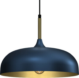 Milagro Stylowa lampa wisząca Lincoln do pokoju niebieska