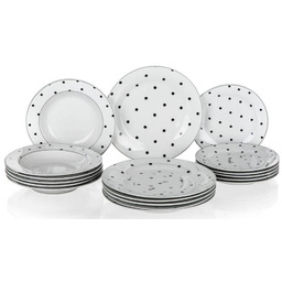 zestaw Obiadowy 6 osób w Kropki kropeczki 18