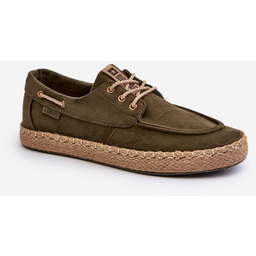 Espadryle Męskie Sznurowane Big Star NN174055 Khaki-40
