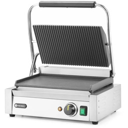 Grill elektryczny z płytą ryflowaną u góry