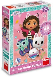 Puzzle z diamencikami Koci Domek Gabi 200 elementów