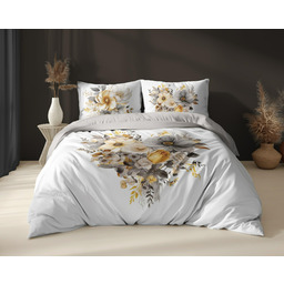 Detexpol Pościel bawełniana 160x200 biała z sercem