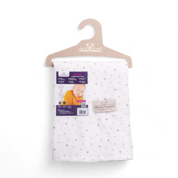 BabyMatex Kocyk dziecięcy 80x120 Muslin Design otulacz biały