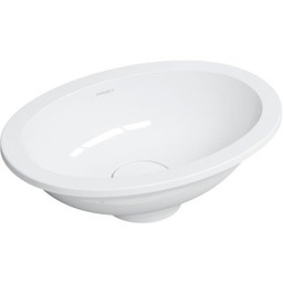 OMNIRES Umywalka podblatowa SHELL M+ 38x25 biała połysk