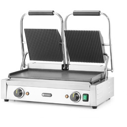 Grill elektryczny z płytą ryflowaną u góry