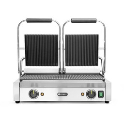 Grill elektryczny podwójny z płytami ryflowanymi 3600W HENDI