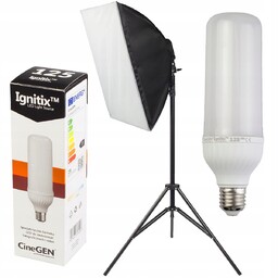 Panolux Lampa Softbox 50x50 125W Led Żarówka Statyw
