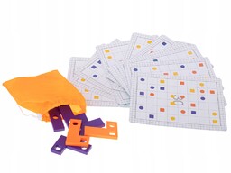 Gra logiczna układanka klocki tetris łamigłówka+ karty 42el.